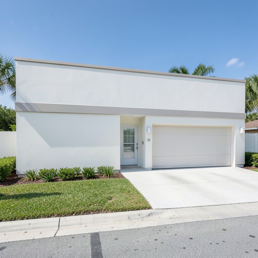 Power washing service at a commercial building in Boynton Beach Florida with a clean exterior facade.